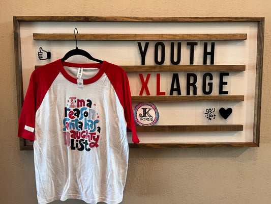 I'm A Reason Santa Has a Naughty List Youth XLarge
