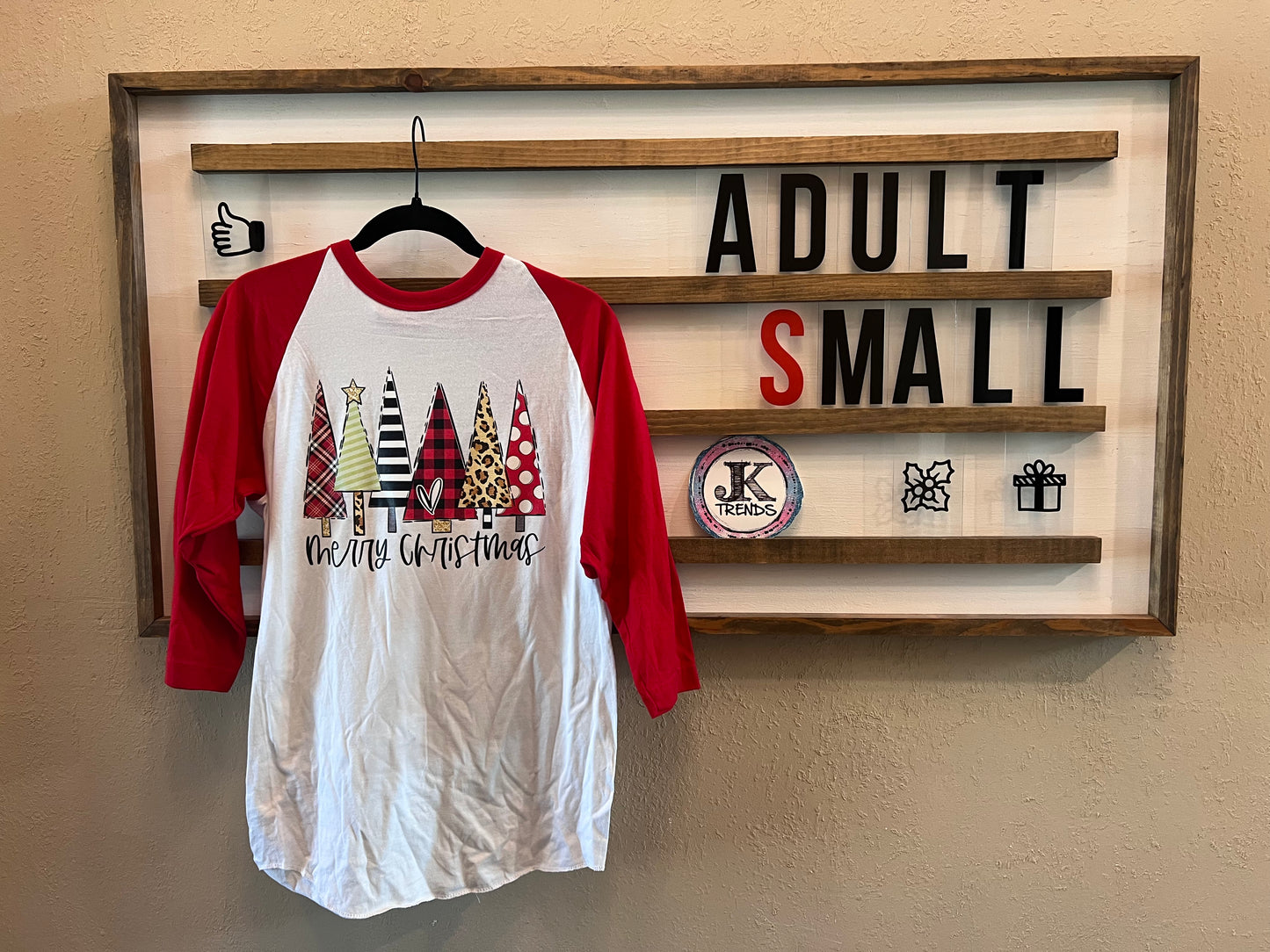 Merry Christmas Trees Adult Small