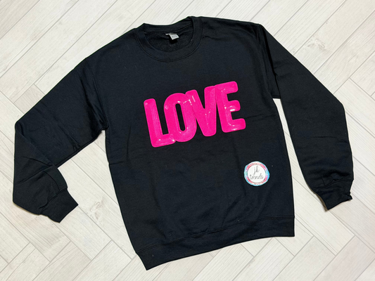LOVE in Pink Sweatshirt
