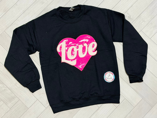 LOVE Pink Heart Sweatshirt