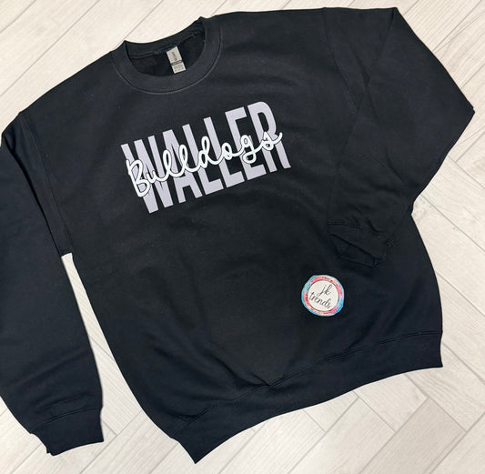 Waller Bulldogs Crewneck Sweatshirt Customizable