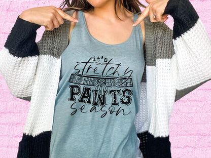 It's Stretchy pants season (short sleeve)