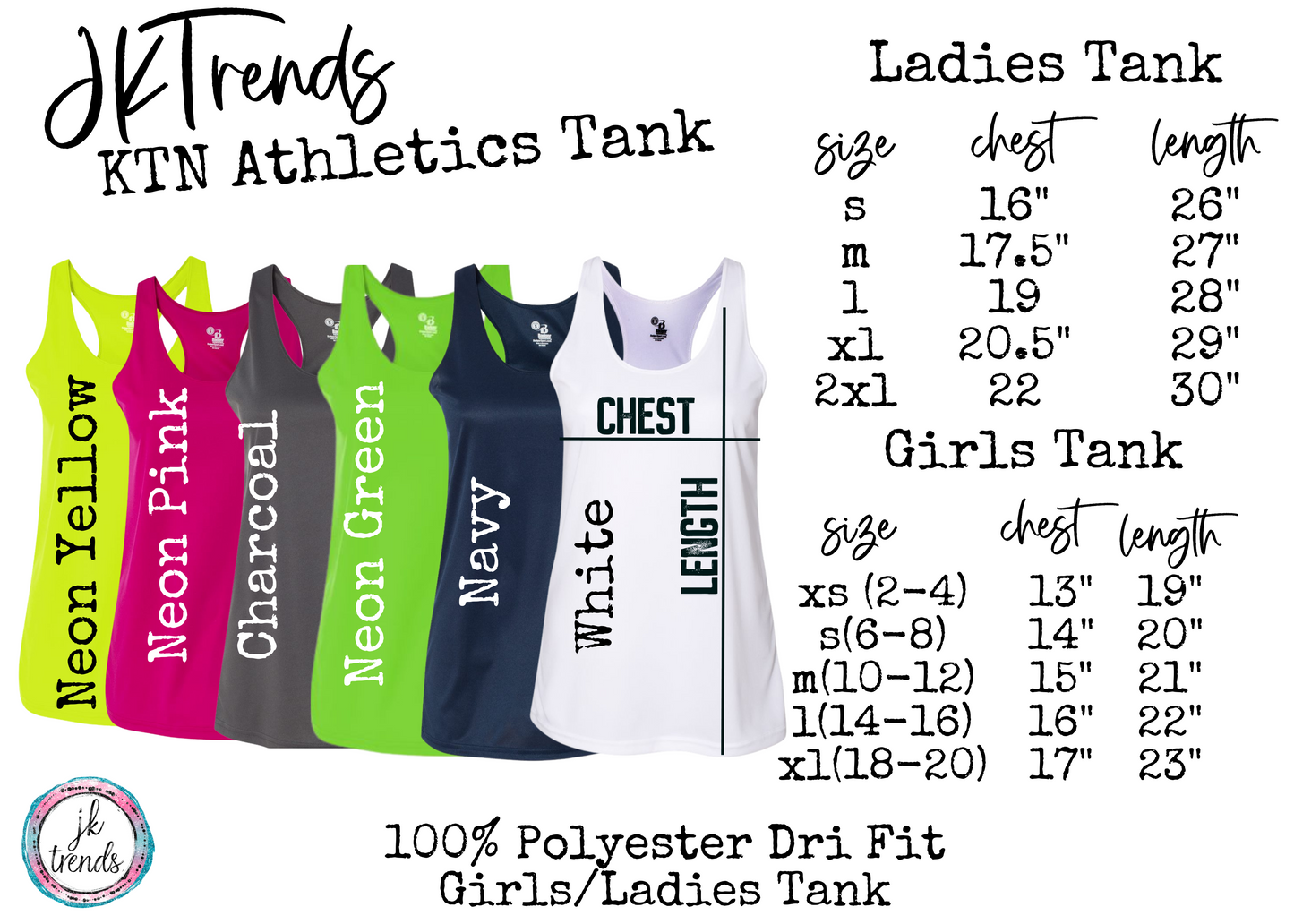 KTN Youth Dri-Fit Tank Top Glitter