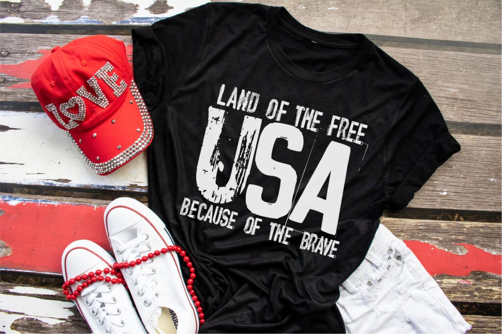 Land Of The Free USA Because Of The Brave