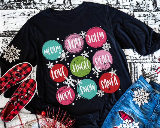 Merry Joy Jolly Circles (short sleeve)