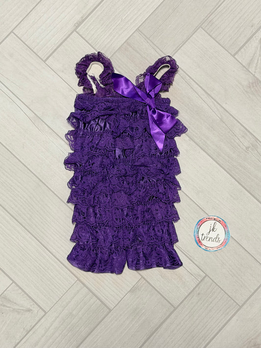 Purple Lace Petti Romper