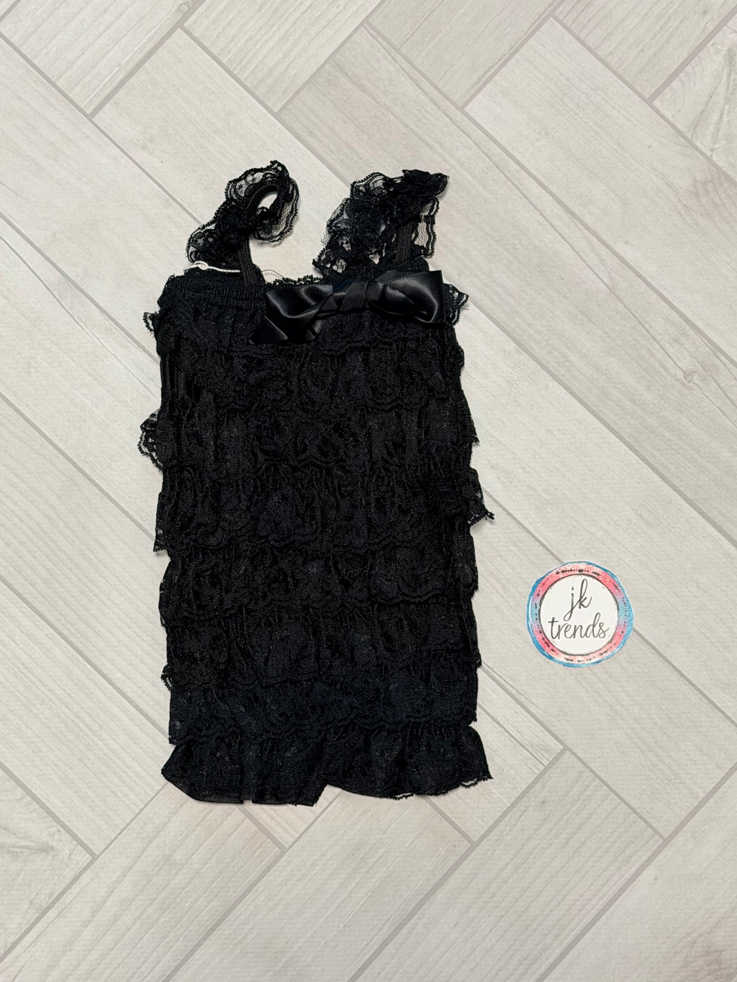 Black Lace Petti Romper