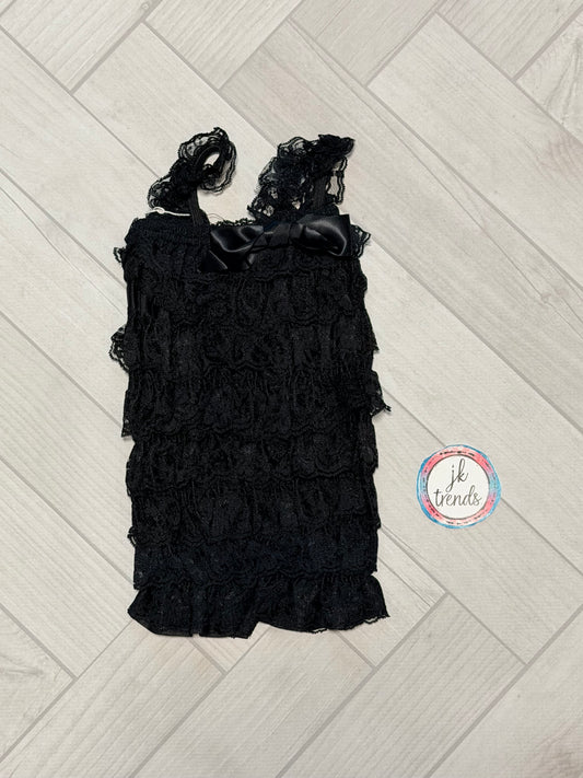 Black Lace Petti Romper