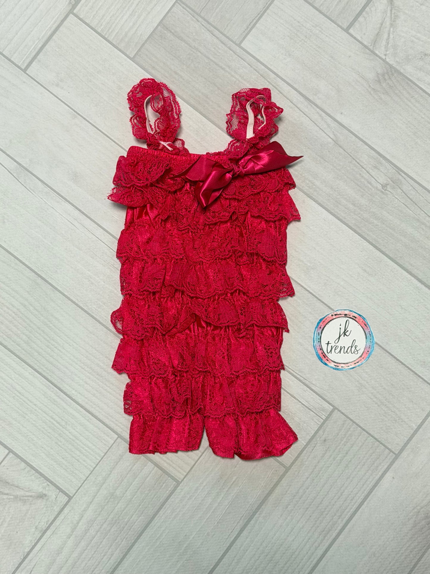 Pink Lace Petti Romper