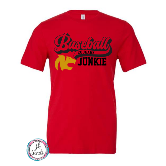 Cougars Baseball Junkie Tail Bella Canvas