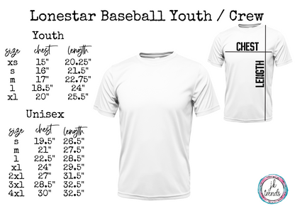 Lonestar Baseball Circle Drifit Short Sleeve Crew