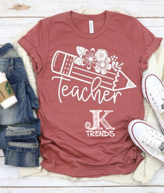 Teacher Pencil Flower