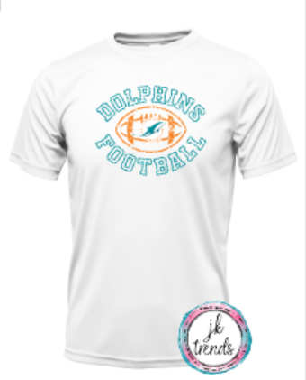 Dolphins Football Drifit Short Sleeve