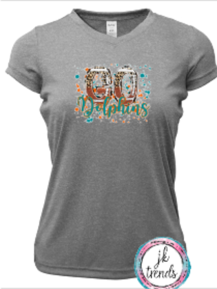 Dolphins Football Go Leopard Drifit Short Sleeve
