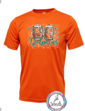Dolphins Football Go Leopard Drifit Short Sleeve