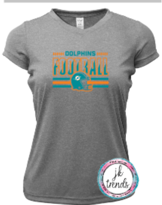 Dolphins Football Helmet Drifit Short Sleeve