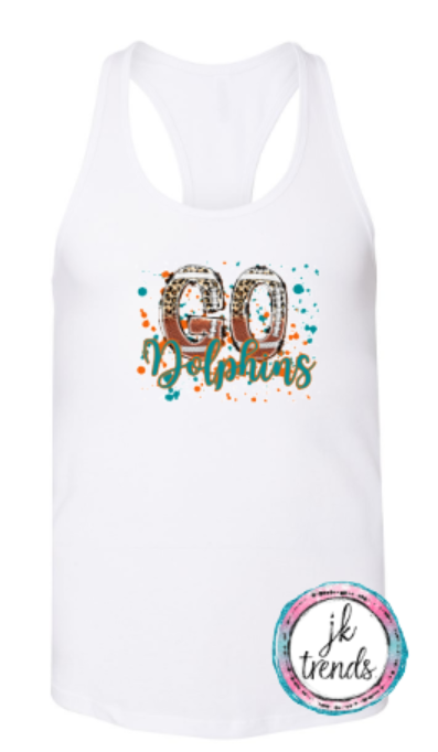 Dolphins Go Leopard Tank