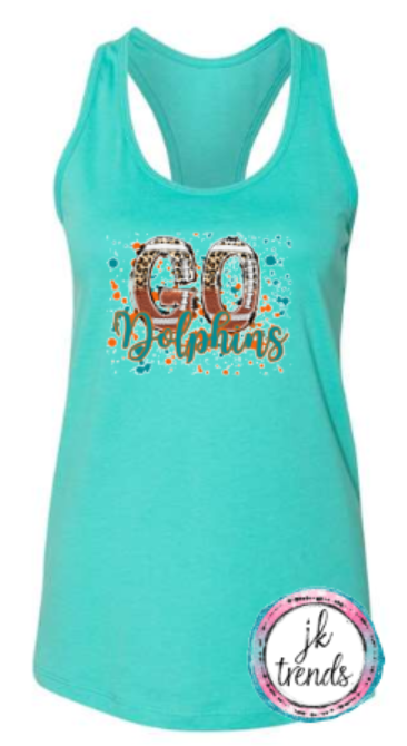 Dolphins Go Leopard Tank