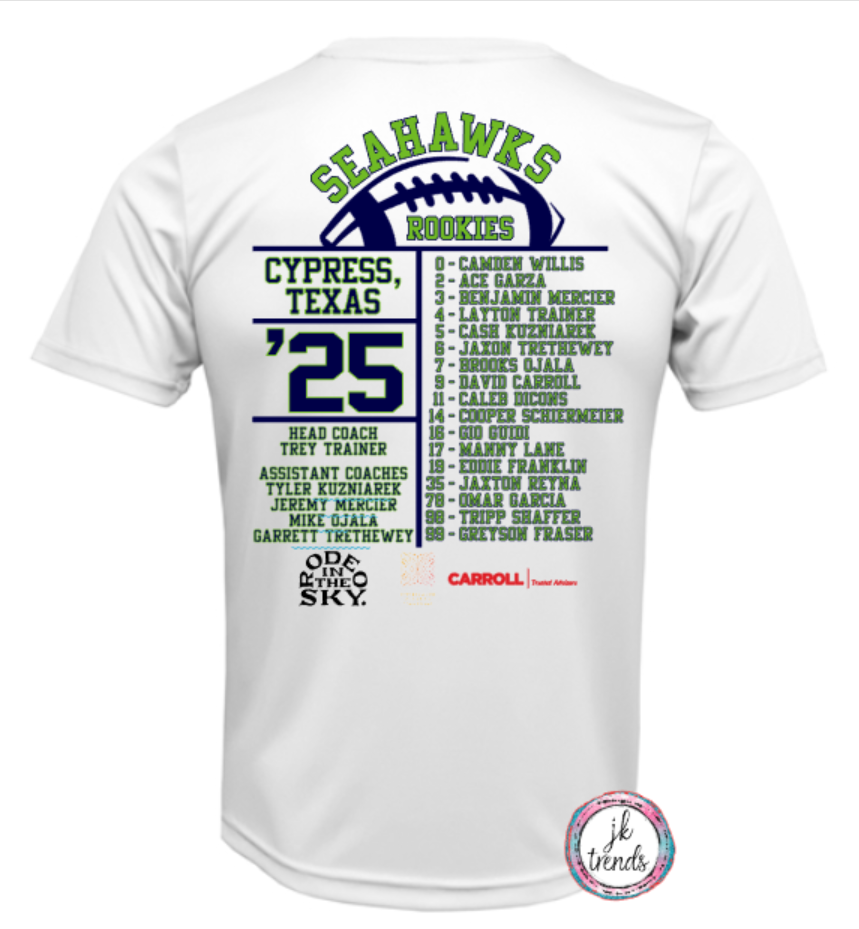 Seahawks Football Team Rooster Drifit Short Sleeve