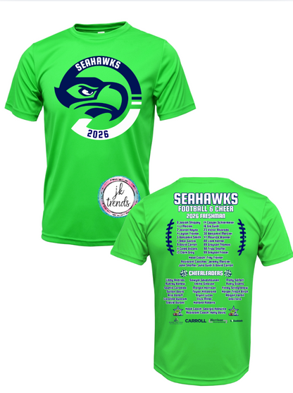 2026 Freshmen Seahawks Football Cheer Roster Shirts