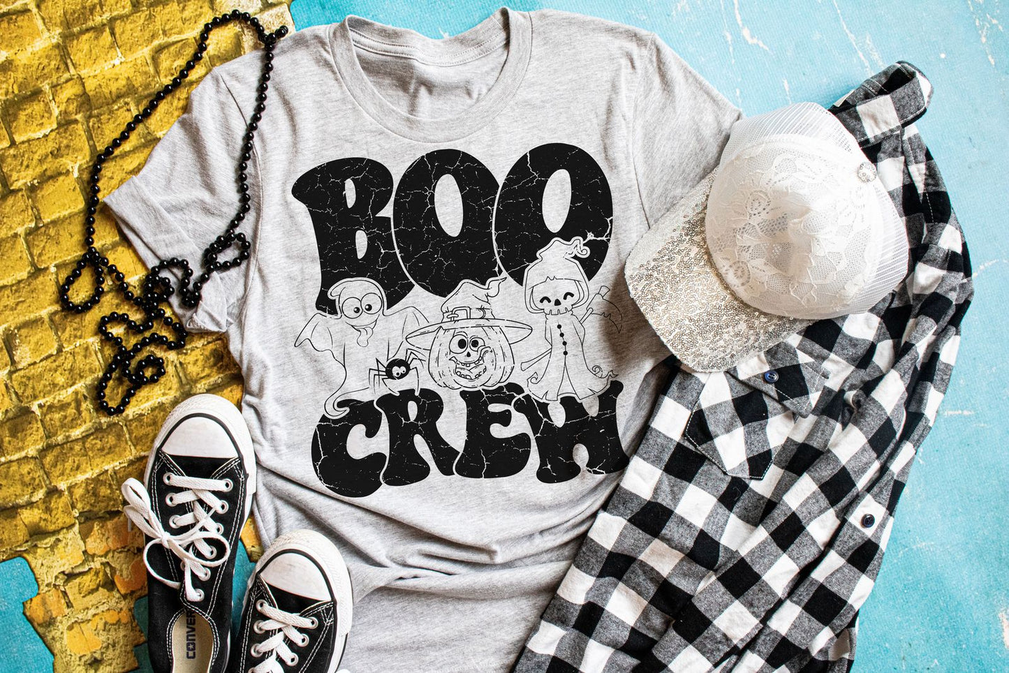 Boo Crew Black Print
