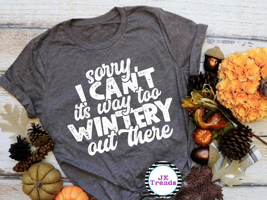 Sorry, I can't it's too Wintery out there