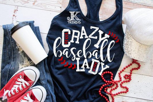 Crazy Baseball Lady (short Sleeve)