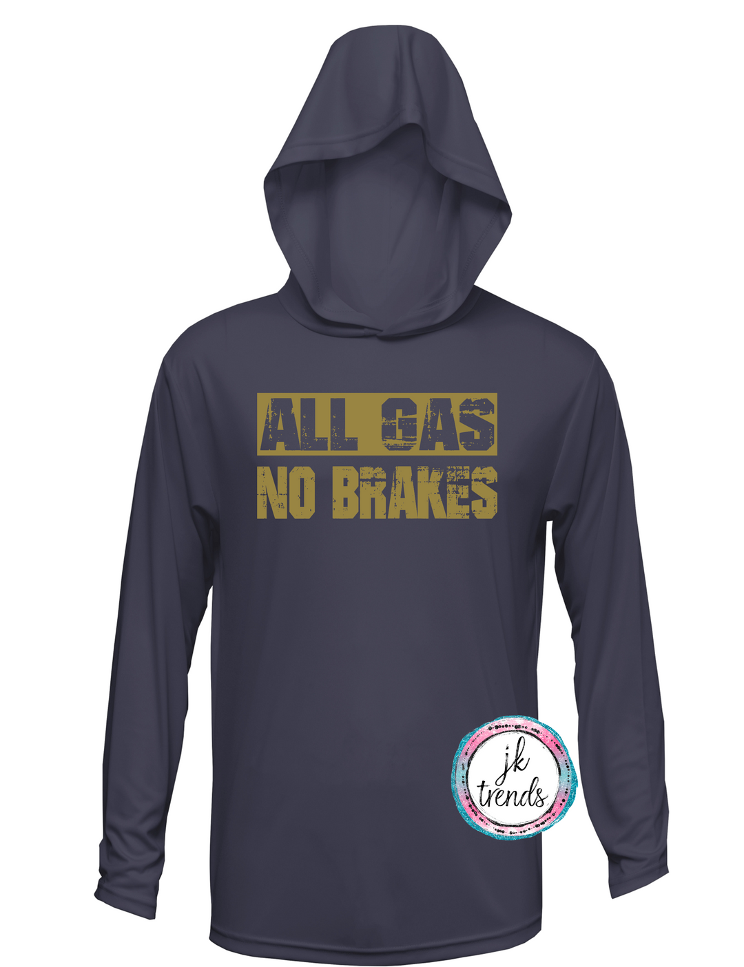 Legion Softball All Gas No Brakes Long Sleeve Hood Shirt