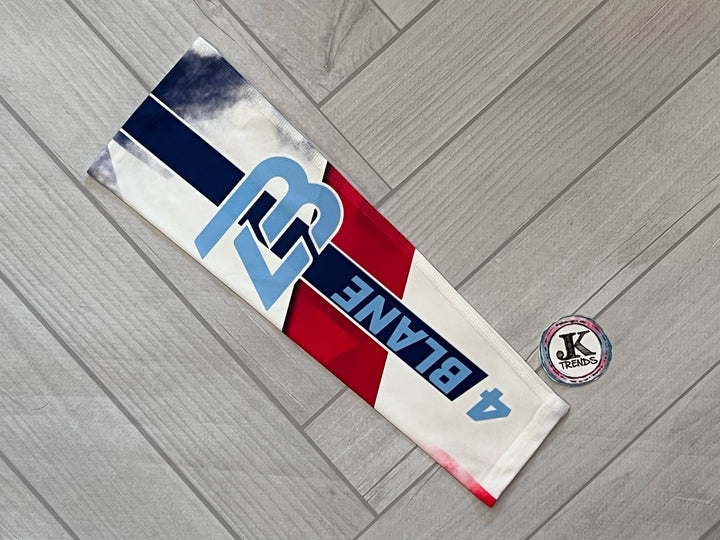 White Lonestar Baseball Arm Sleeve