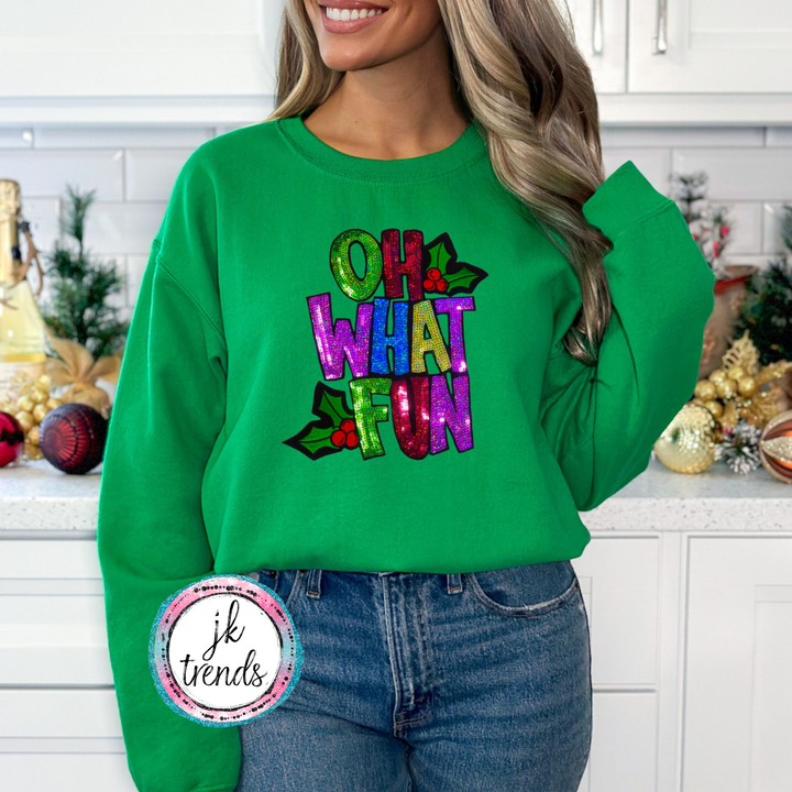 Oh What Fun Sequin Crewneck Sweatshirt