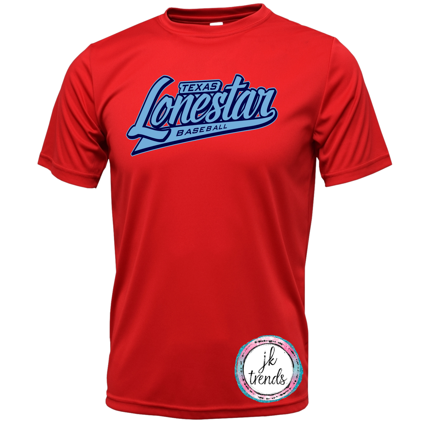 Lonestar Baseball Script Drifit Short Sleeve Crew