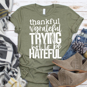 Thankful Grateful Trying Not To Be Hateful