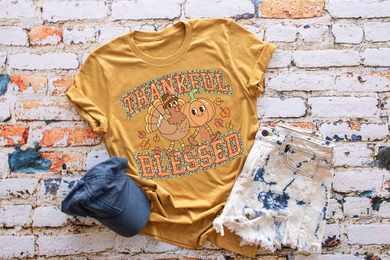 Thankful and Blessed (Turkey and Pumpkin)