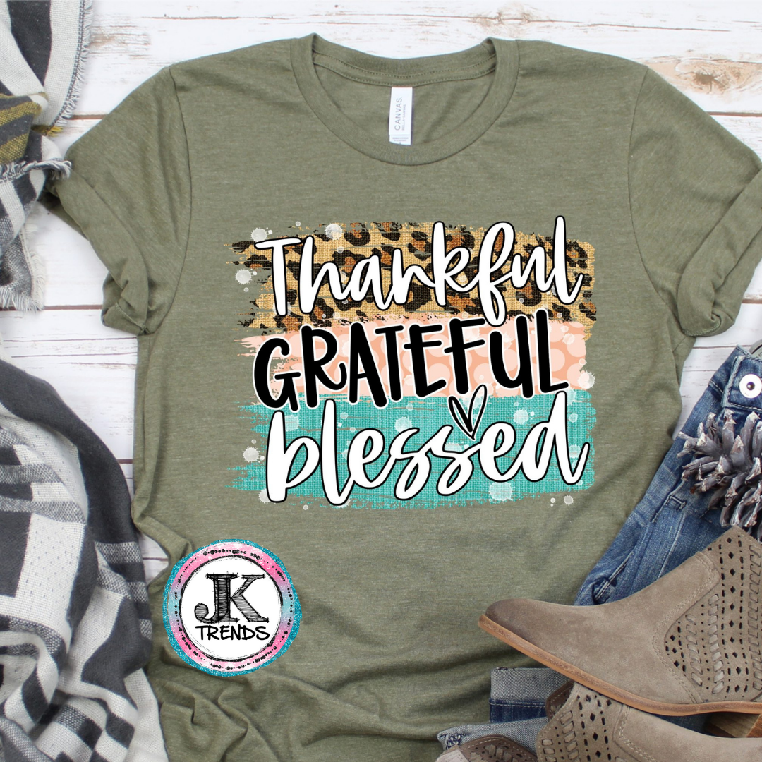 thankful, grateful, and blessed