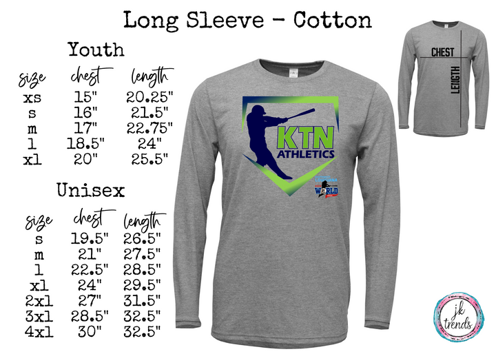 2024 KTN World Series Long Sleeve Cotton - Cut off for teams listed below