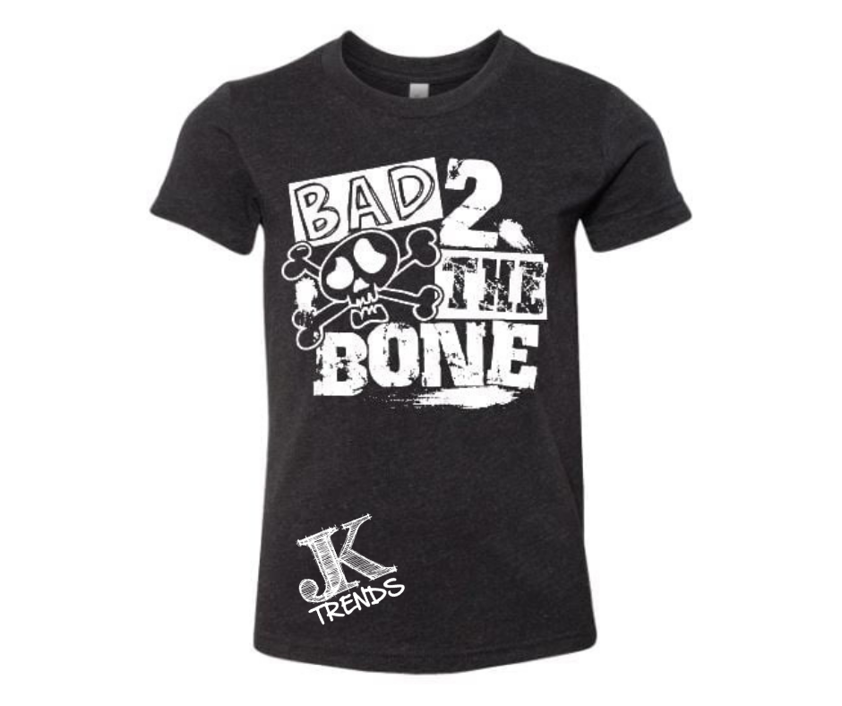 Bad 2 The Bone Youth Halloween Fun Shirt