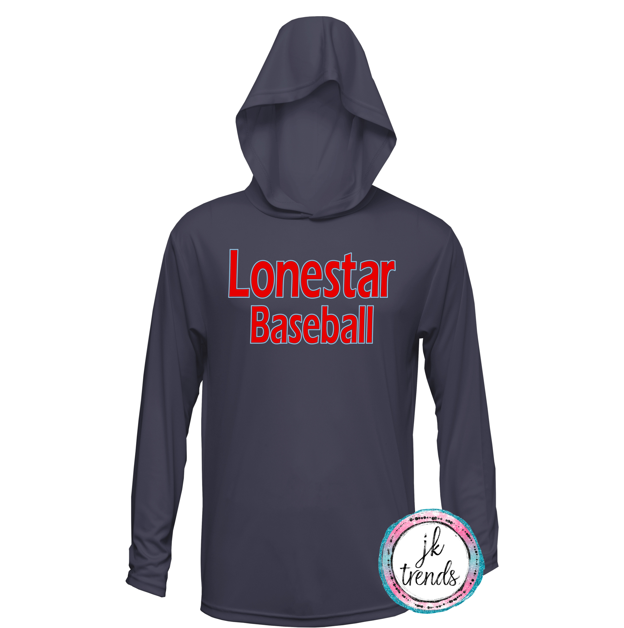 Lonestar Baseball Youth and Adult Hooded Long Sleeve Dri-Fit