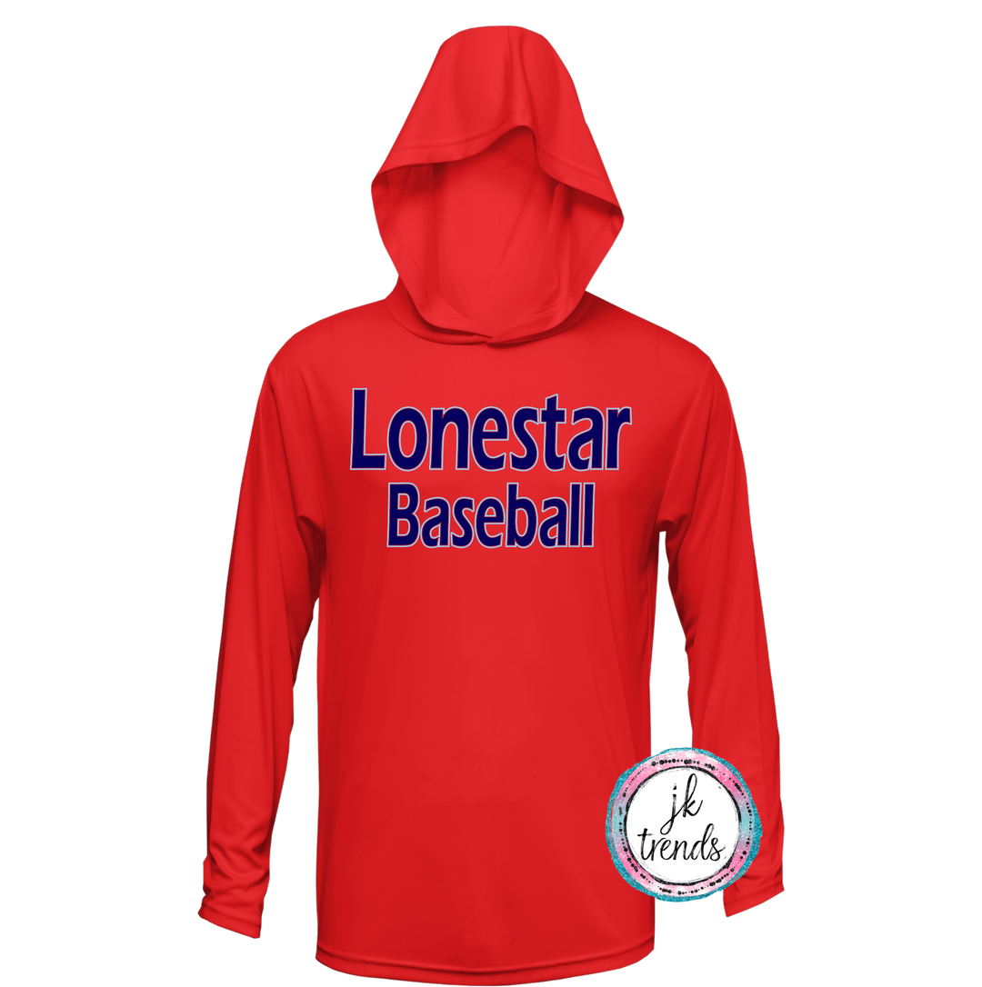 Lonestar Baseball Youth and Adult Hooded Long Sleeve Dri-Fit