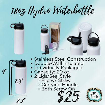 Senior Soccer Water Bottle Sublimation