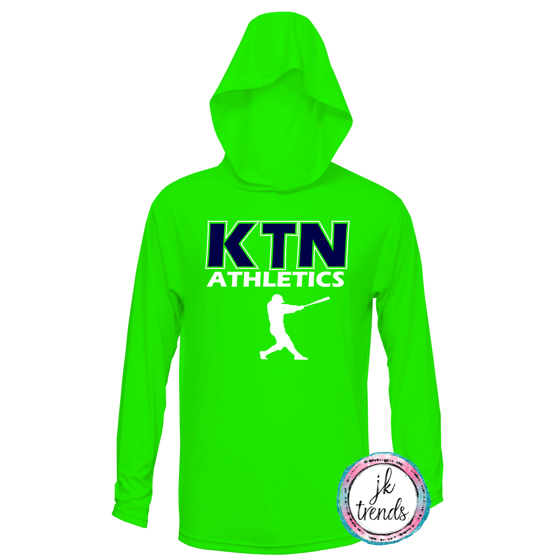 Neon Green - White Outline Navy KTN Player Bottom