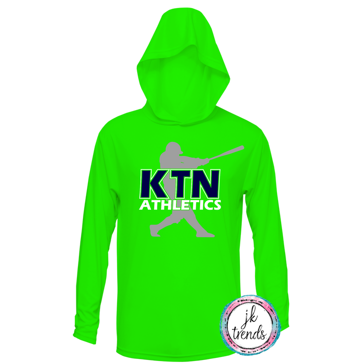 Neon Green - White Outline Navy KTN Player Back