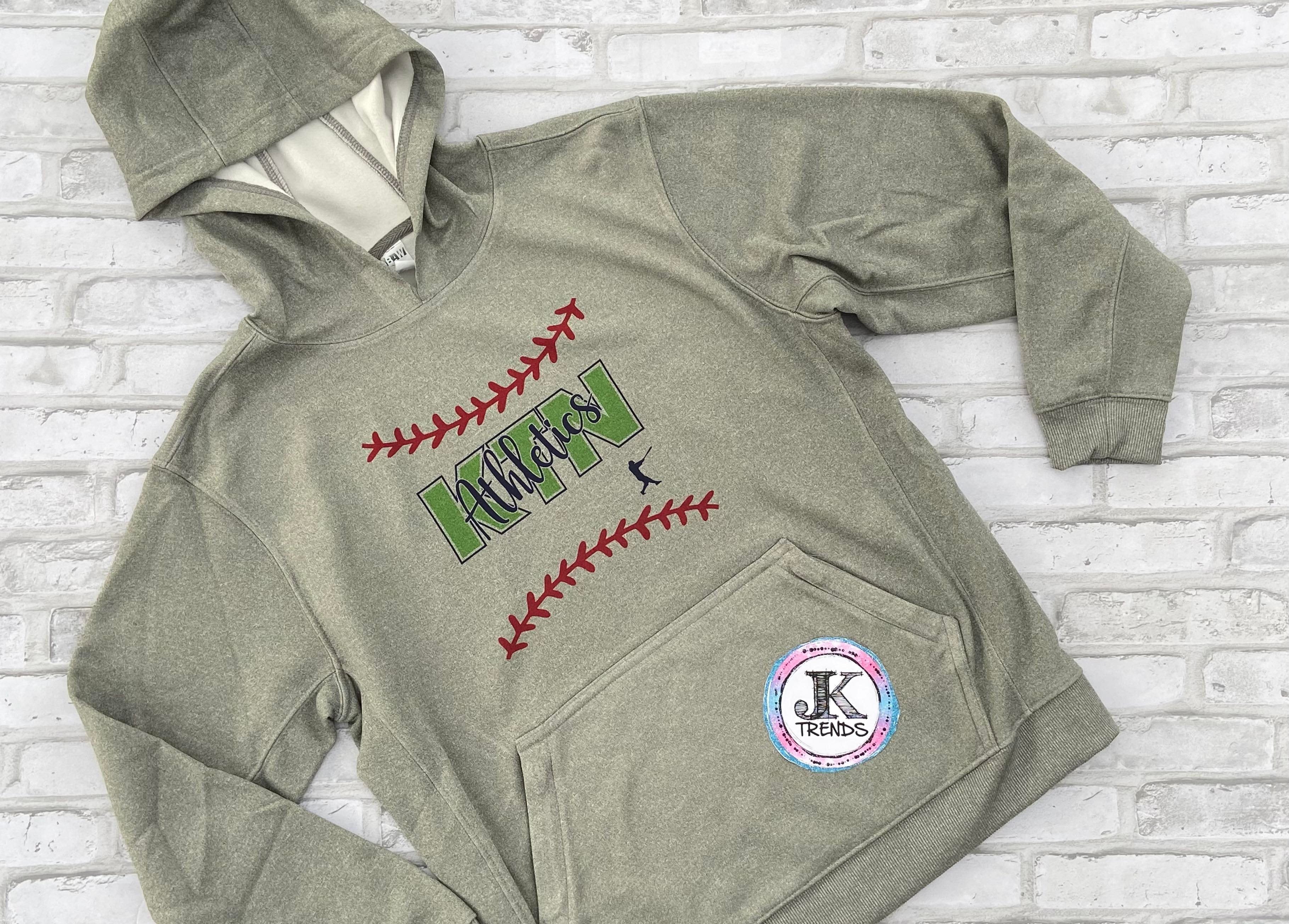 KTN Athletics Laces Baseball OR Softball Adult Performance Pullover Hooded Sweatshirt