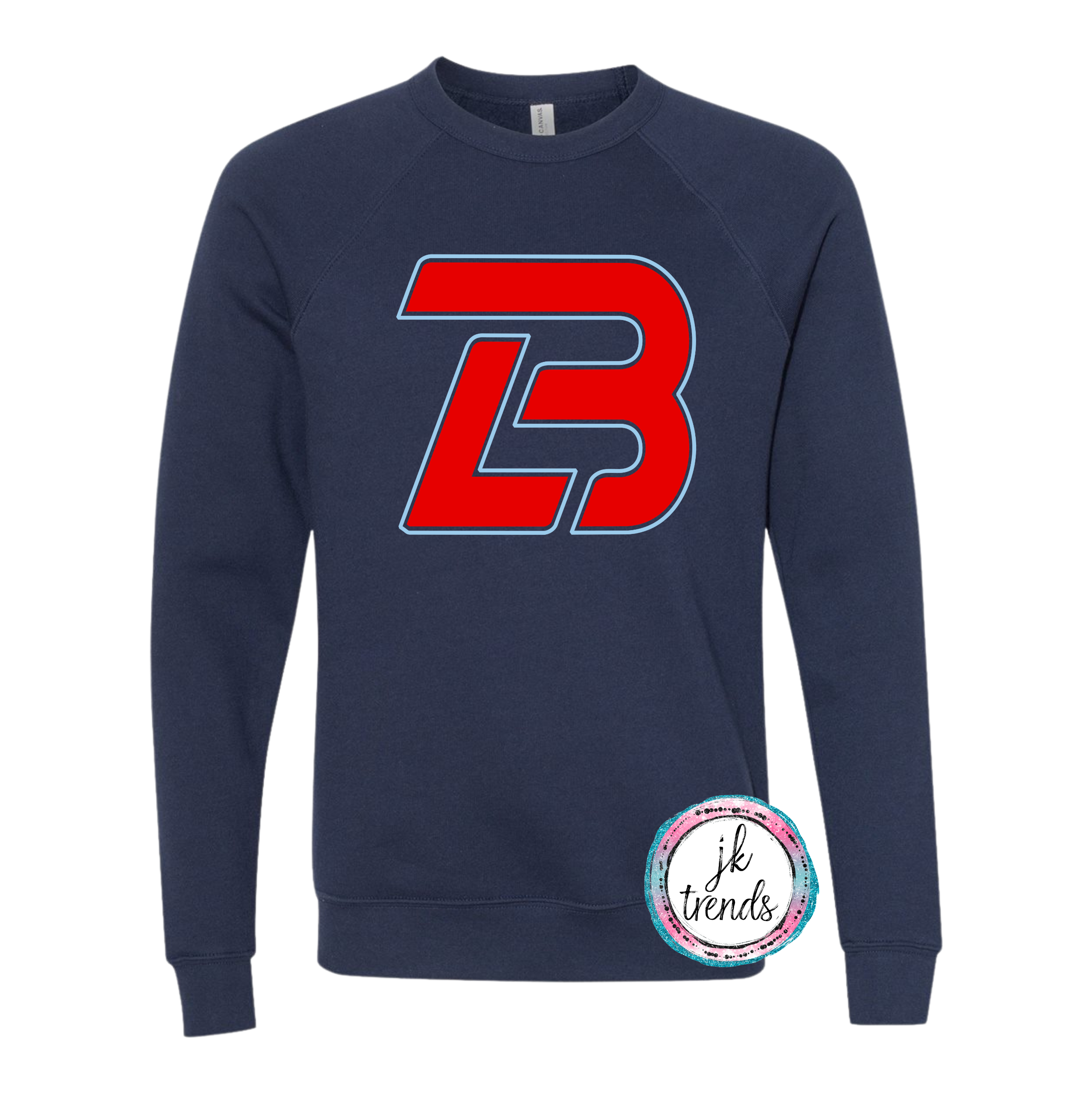 LB Logo of Lonestar Baseball Toddler/Youth/Adult Bella Canvas Sweatshirt