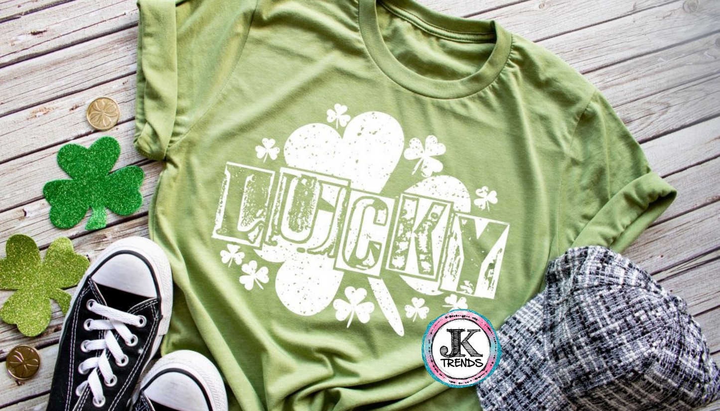 Lucky St Patrick's Day ADULT SHORT SLEEVE Bella Canvas