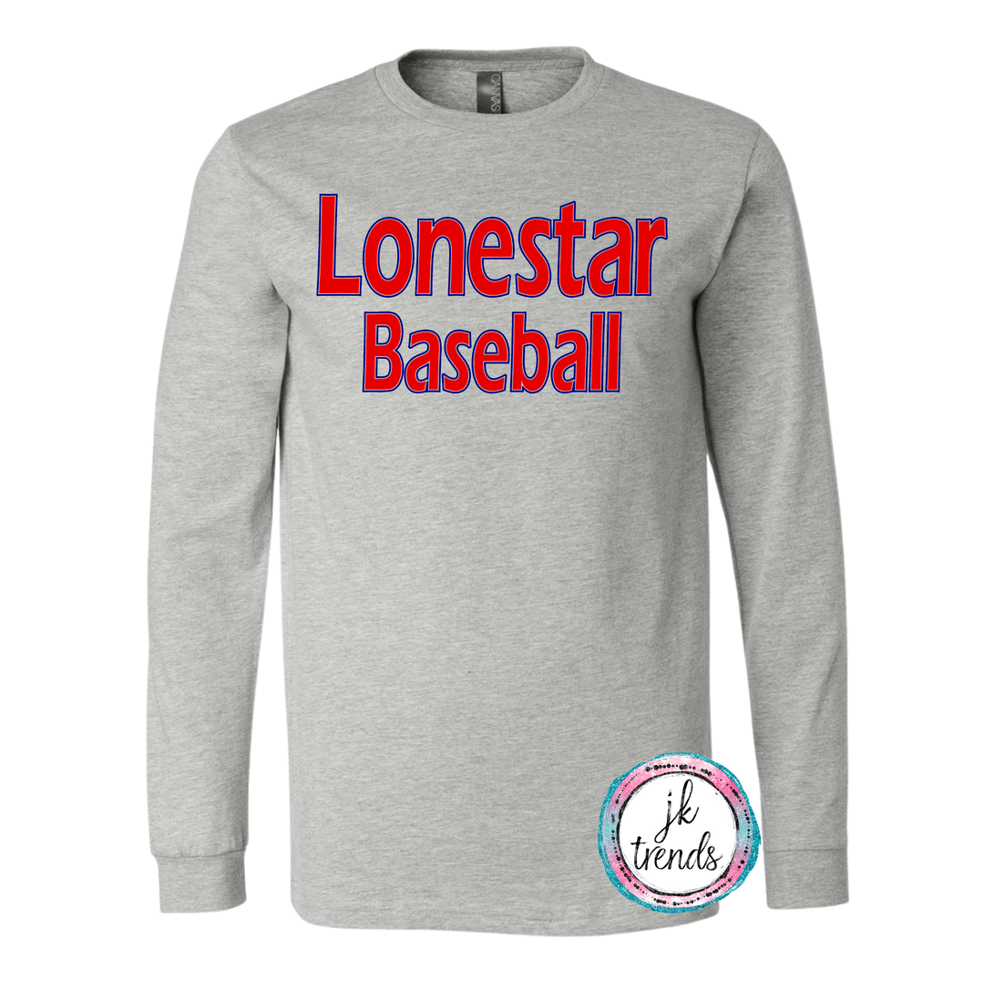 Lonestar Baseball Bella Toddler / Youth Long Sleeve Shirt