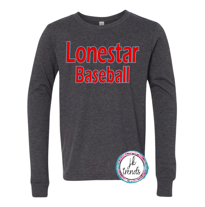 Lonestar Baseball Bella Adult Long Sleeve Shirt