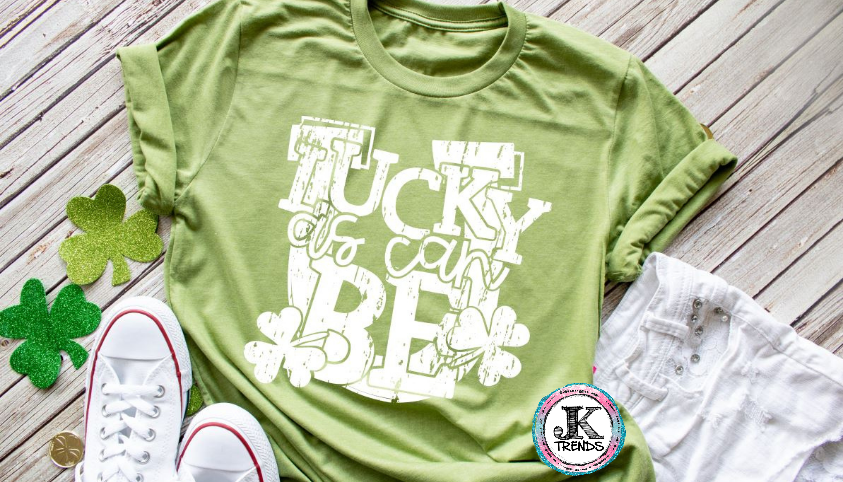 LUCKY as can BE St Patrick's Day ADULT SHORT SLEEVE Bella Canvas