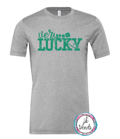 Very Lucky St Patrick's Day ADULT SHORT SLEEVE Bella Canvas