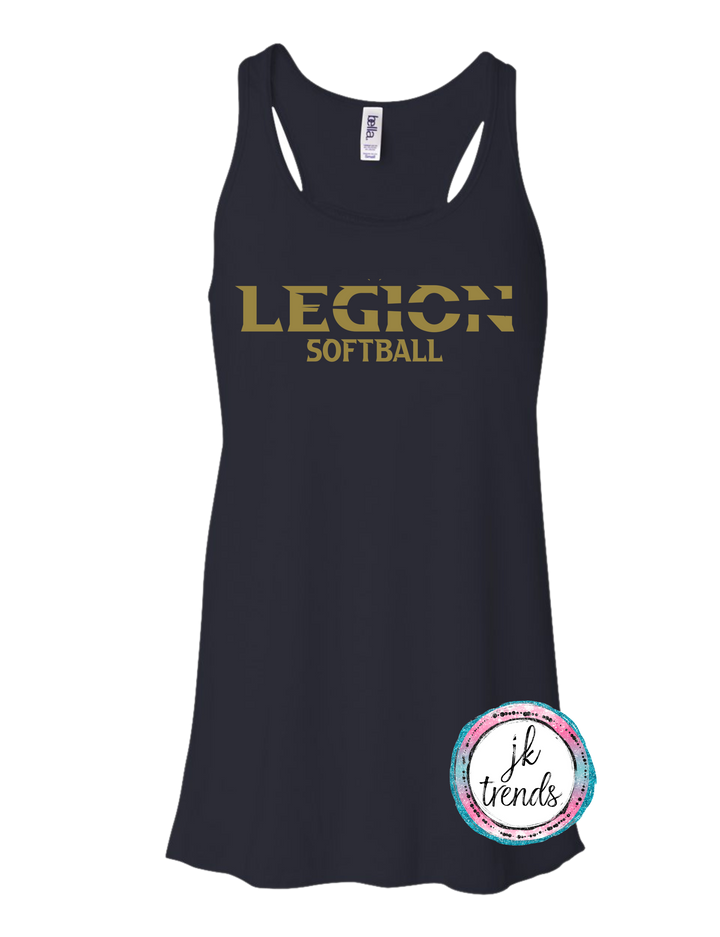 Legion Softball Ladies Flowy Racerback Bella Canvas Tank