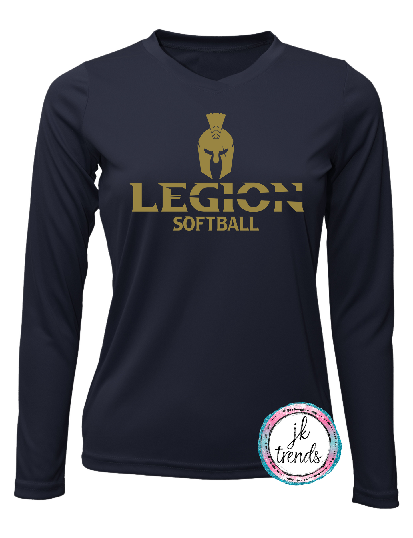 Legion Softball Ladies Performance V-Neck Long Sleeve Shirt